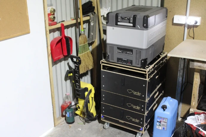 Larrikin Outdoors Full Stack on a storage dolley